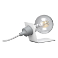 ONLI - Tafellamp WIRE 1xE27/15W/230V 9 cm grijs/wit