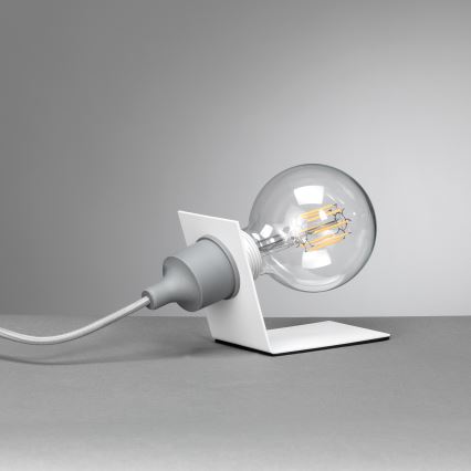 ONLI - Tafellamp WIRE 1xE27/15W/230V 9 cm grijs/wit