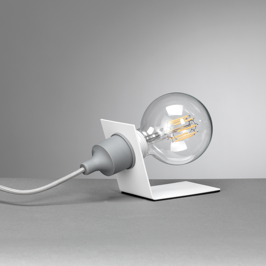 ONLI - Tafellamp WIRE 1xE27/15W/230V 9 cm grijs/wit