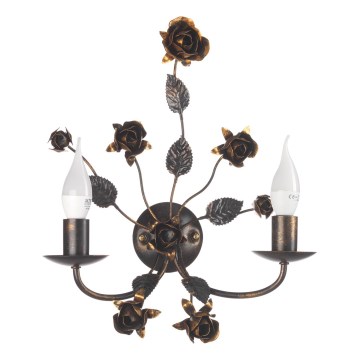 ONLI - Wandlamp CAROLINA 2xE14/6W/230V bronskleurig