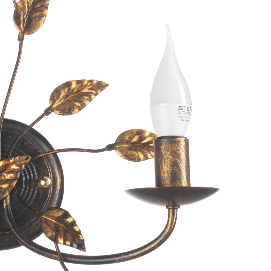 ONLI - Wandlamp COLLANA 1xE14/6W/230V brons/goud