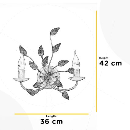 ONLI - Wandlamp COLLANA 1xE14/6W/230V wit/goud