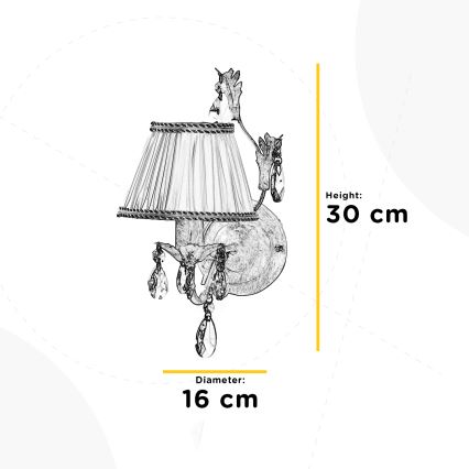 ONLI - Wandlamp KAREN 1xE14/6W/230V wit