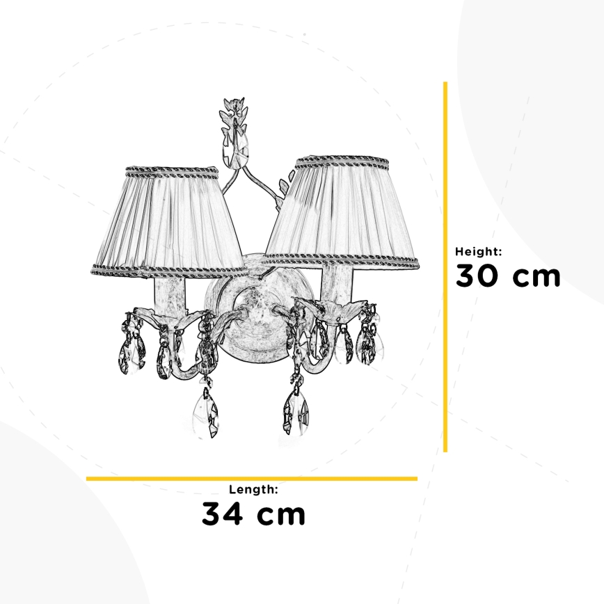 ONLI - Wandlamp KAREN 2xE14/6W/230V wit