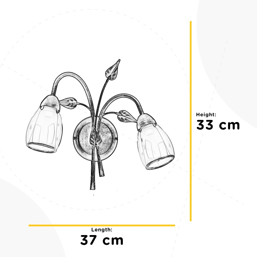 ONLI - Wandlamp LILIANA 2xE14/6W/230V