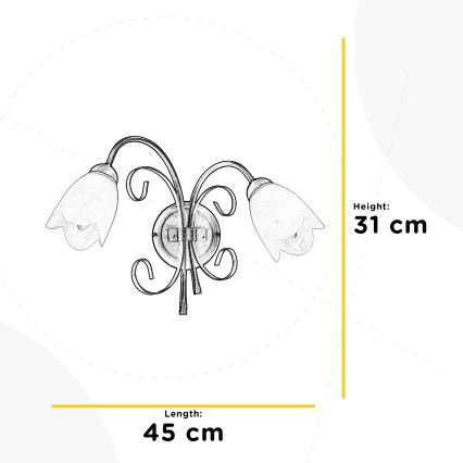 ONLI - Wandlamp ODINO 2xE14/6W/230V
