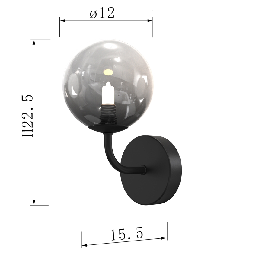 ONLI - Wandlamp PALOMA 1xG9/10W/230V zwart/gerookt