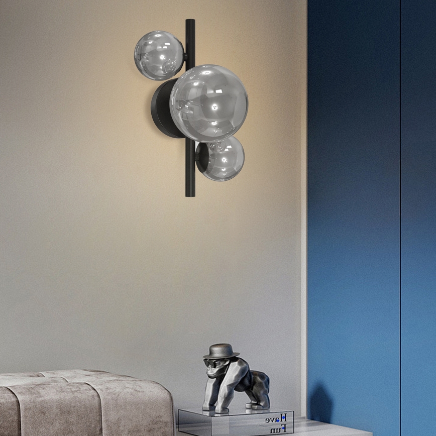 ONLI - Wandlamp PALOMA 3xG9/10W/230V zwart/gerookt