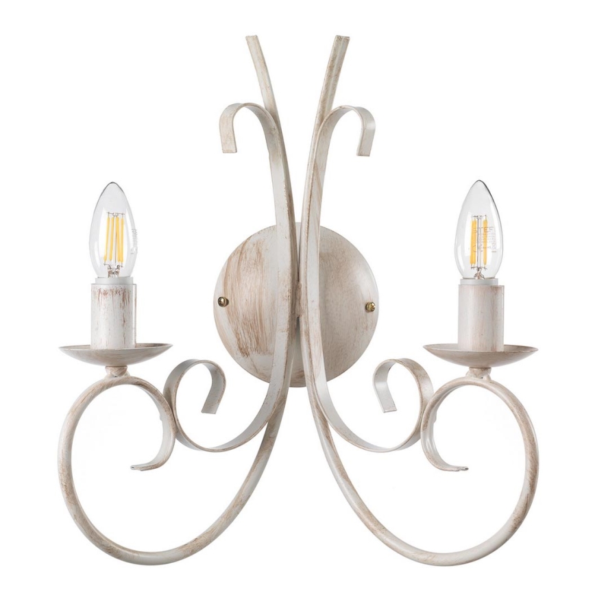 ONLI - Wandlamp POMPEI 2xE14/6W/230V crème