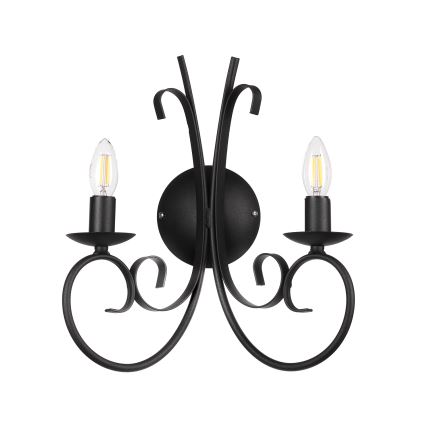 ONLI - Wandlamp POMPEI 2xE14/6W/230V zwart