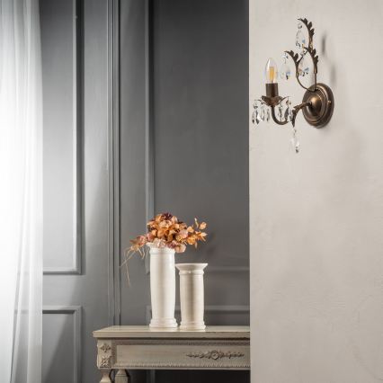 ONLI - Wandlamp TERESA 1xE14/6W/230V brons