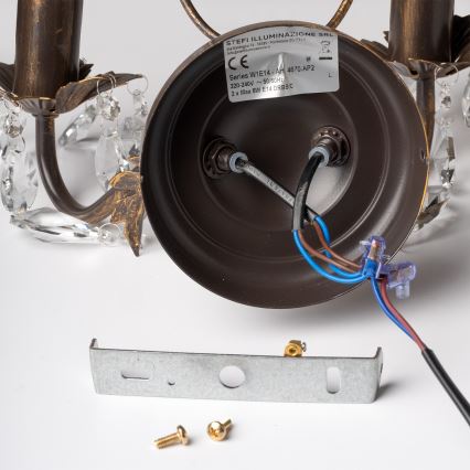 ONLI - Wandlamp TERESA 2xE14/6W/230V brons