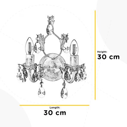ONLI - Wandlamp TERESA 2xE14/6W/230V wit