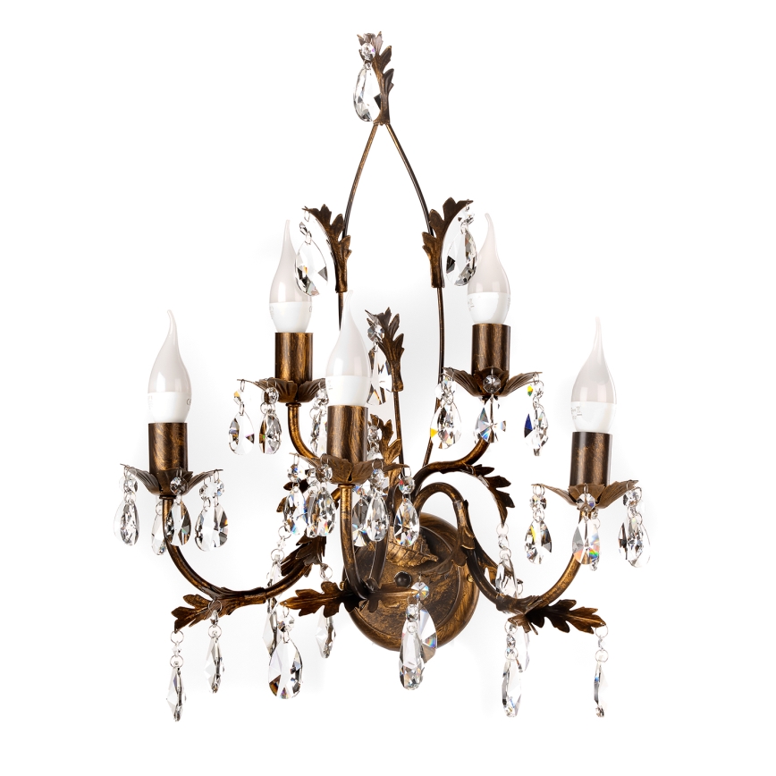 ONLI - Wandlamp TERESA 5xE14/6W/230V brons