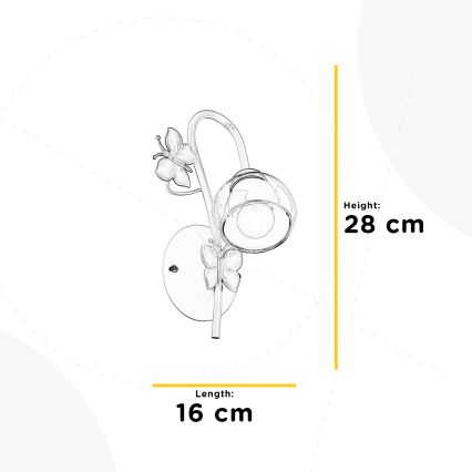 ONLI - Wandlamp voor kinderen BUTTERFLY 1xE14/6W/230V