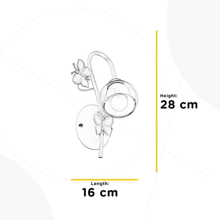 ONLI - Wandlamp voor kinderen BUTTERFLY 1xE14/6W/230V