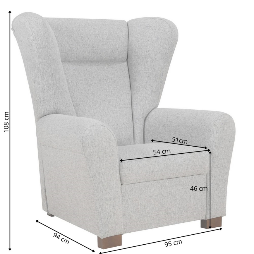 Oorfauteuil VIVA, blauw