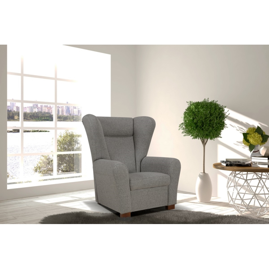 Oorfauteuil VIVA donkergrijs