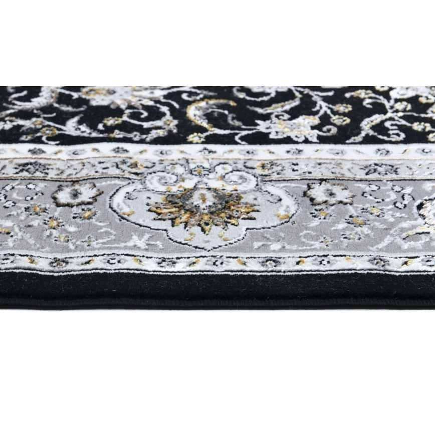Oosters vloerkleed GRECE 120x170 cm 2150 g/m2 zwart/grijs/wit