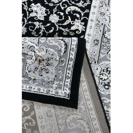 Oosters vloerkleed GRECE 120x170 cm 2150 g/m2 zwart/grijs/wit