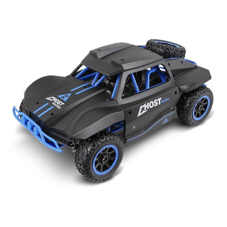 Op afstand bestuurbare Rally auto zwart/blauw