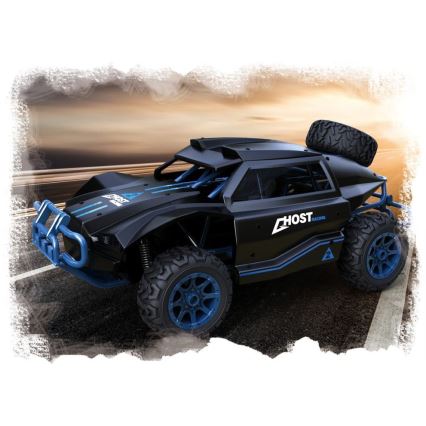Op afstand bestuurbare Rally auto zwart/blauw