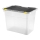 Opbergbox 100 l zwart/doorzichtig