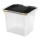 Opbergbox 36 l zwart/doorzichtig