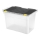 Opbergbox 54 l zwart/helder