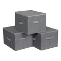 Opbergbox met rits, set van 3 CURAN, grijs