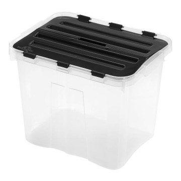 Opbergdoos DRAGON 10 l zwart/doorzichtig