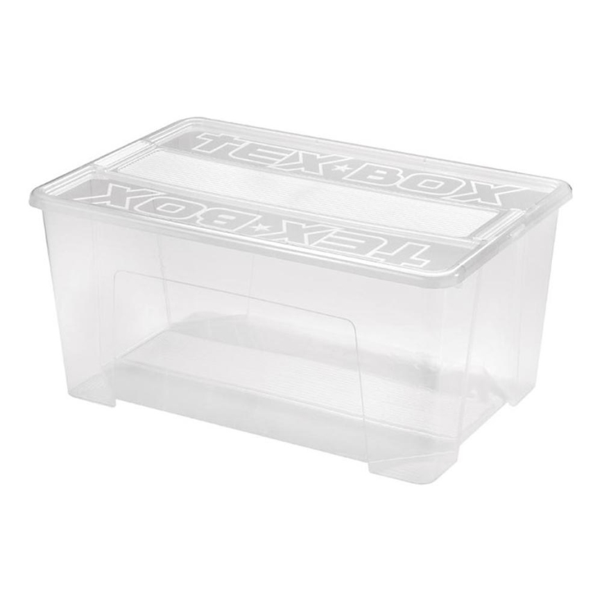 Opbergdoos TEX BOX 48 l doorzichtig