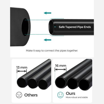 Opbergkast met planken en kledingstang MATIS 138x182 cm zwart