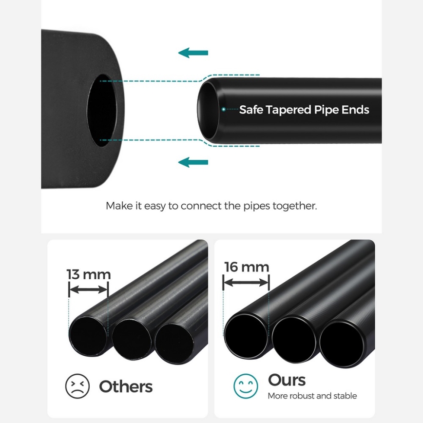 Opbergkast met planken en kledingstang MATIS 138x182 cm zwart