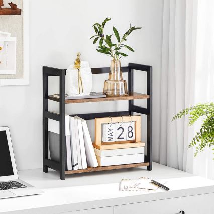 Opbergplank MARGE bruin/zwart