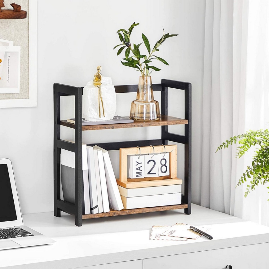 Opbergplank MARGE bruin/zwart