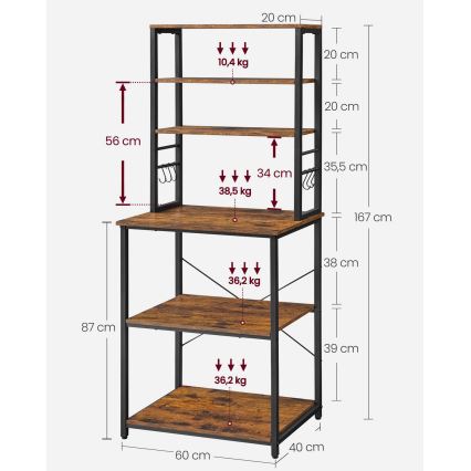 Opbergrek MARGE bruin/zwart
