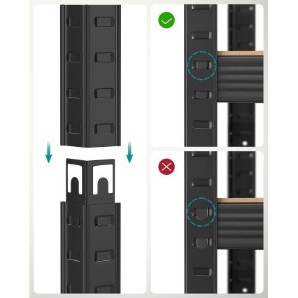 Opbergrek ORDIFY, bruin/zwart