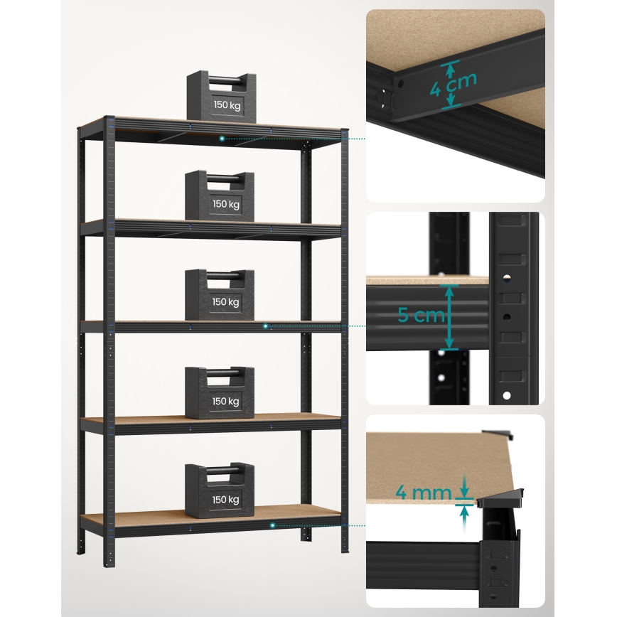 Opbergrek ORDIFY, zwart