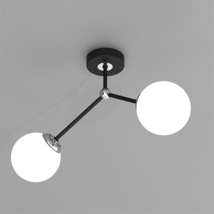Opbouw kroonluchter JOY 2xE14/40W/230V zwart/chroom glanzend
