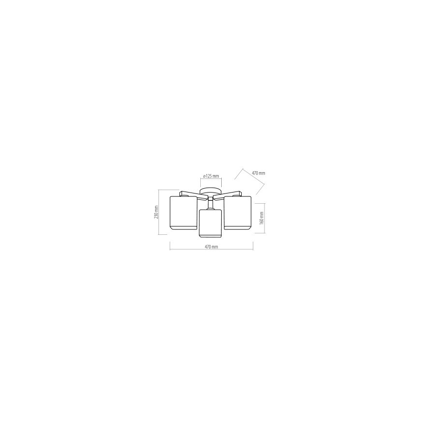 Opbouw plafondlamp NADIA 3xE27/60W/230V