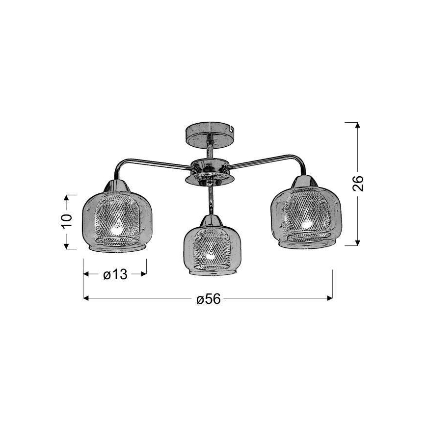 Opbouw plafondlamp RAY 3xE14/40W/230V