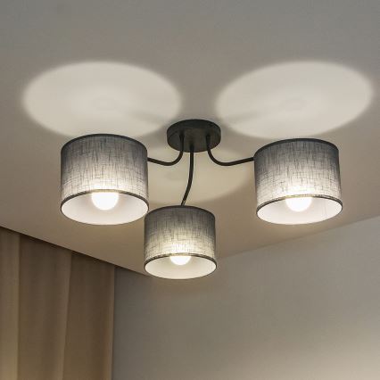 Opbouwkroonluchter ALBA 3xE27/15W/230V grijs