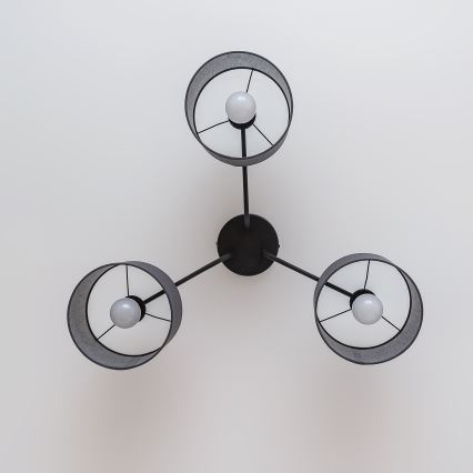 Opbouwkroonluchter ALBA 3xE27/15W/230V grijs