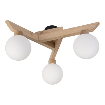 Opbouwkroonluchter ANTONIO 3xG9/5W/230V eiken/wit