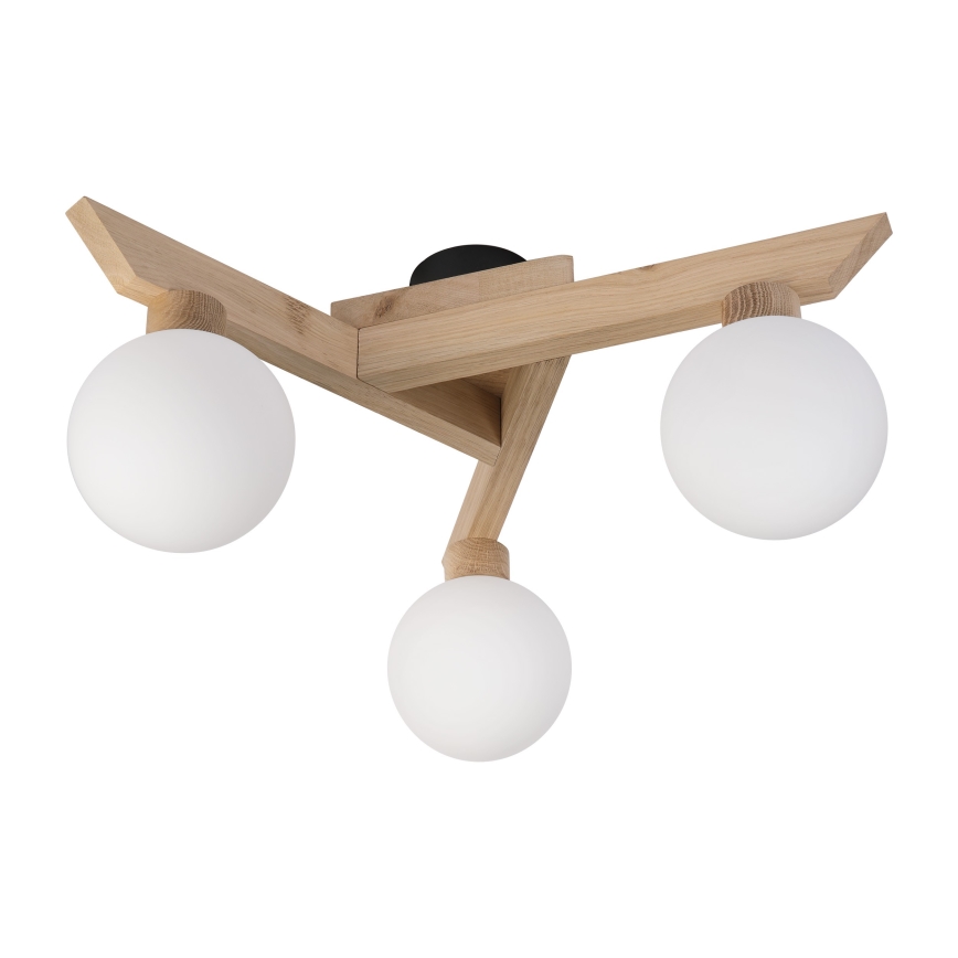 Opbouwkroonluchter ANTONIO 3xG9/5W/230V eiken/wit