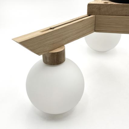 Opbouwkroonluchter ANTONIO 3xG9/5W/230V eiken/wit