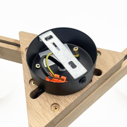 Opbouwkroonluchter ANTONIO 3xG9/5W/230V eiken/wit