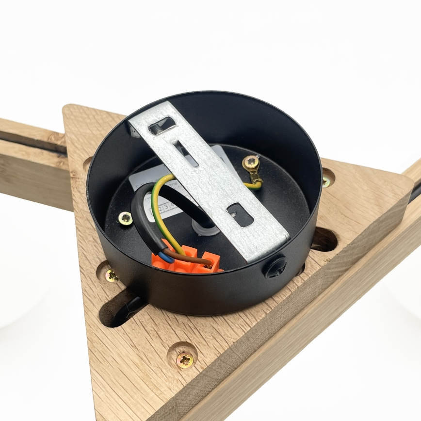 Opbouwkroonluchter ANTONIO 3xG9/5W/230V eiken/wit