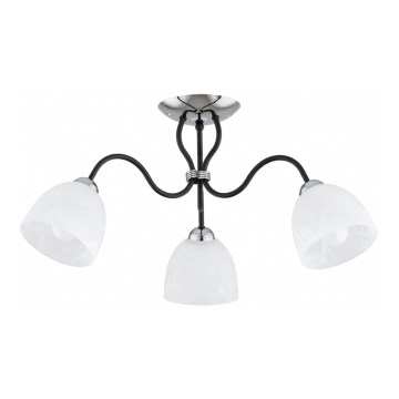 Opbouwkroonluchter ARIEL 3xE27/15W/230V glanzend chroom/zwart